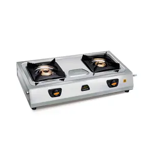 V Guard 2 Burner Splendid 2A Stainless Steel Gas Stove (SPLENDID 2A)